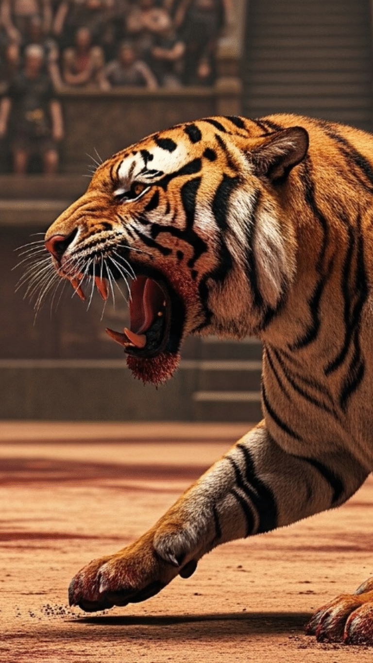 Gladiator Arena Tiger Battle / Free UHD Wallpaper