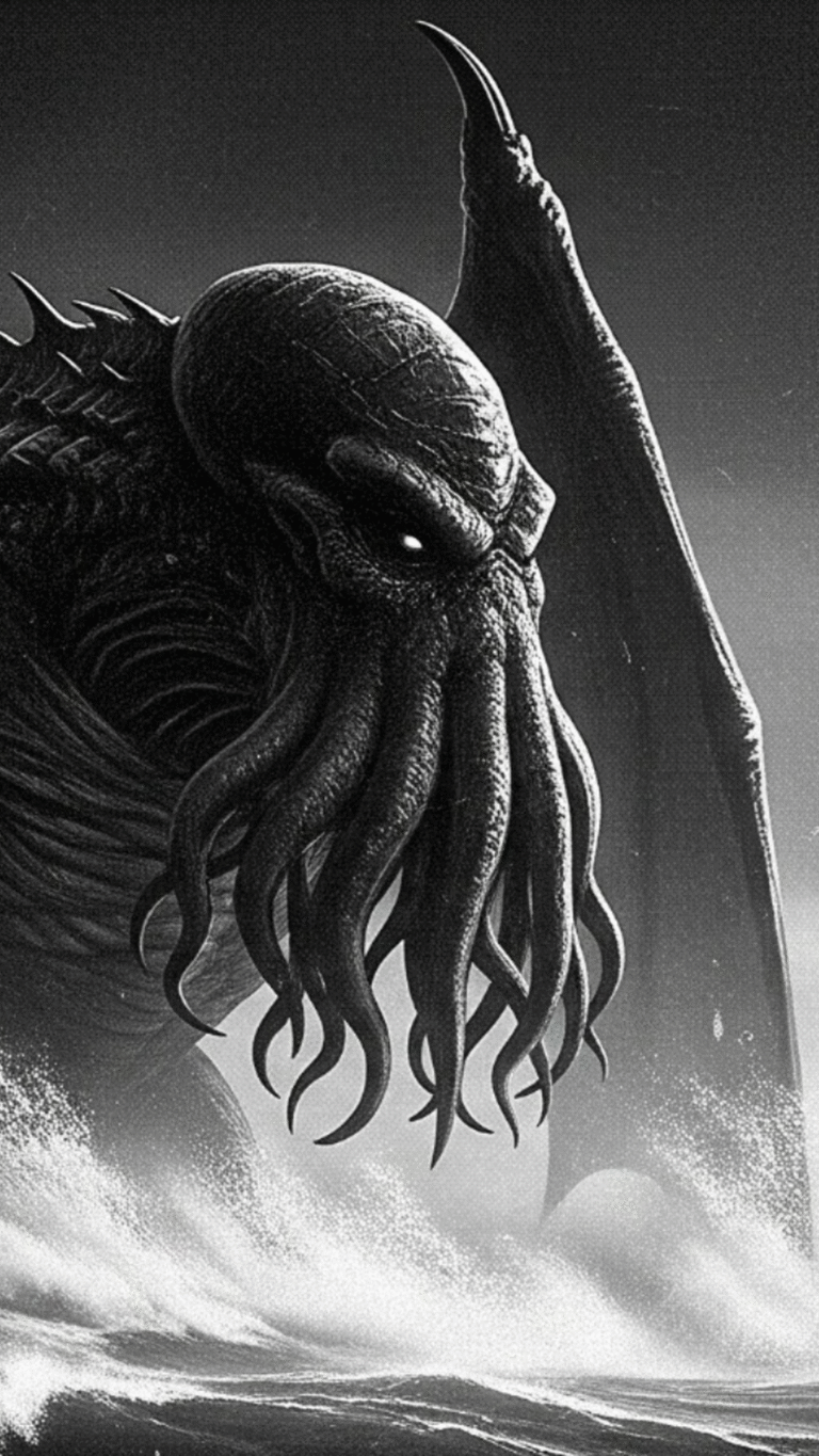 Cthulhu Rising From Ocean / Free UHD Wallpaper