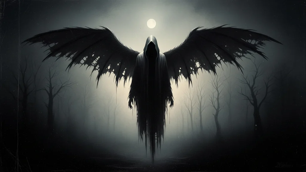 Abstract Horror Wallpaper: Wraith in Dark Scene