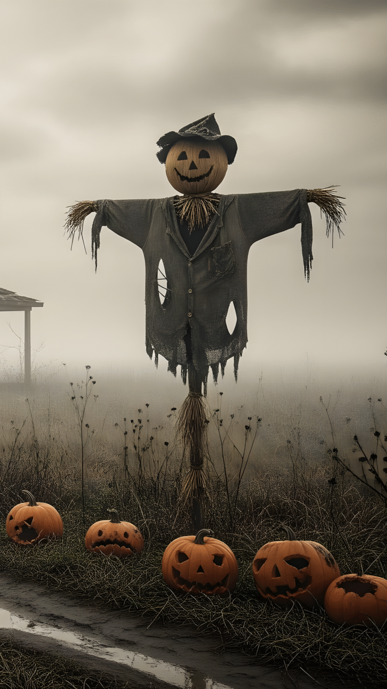 Halloween Abandoned Farm Scarecrow / Free UHD Wallpaper