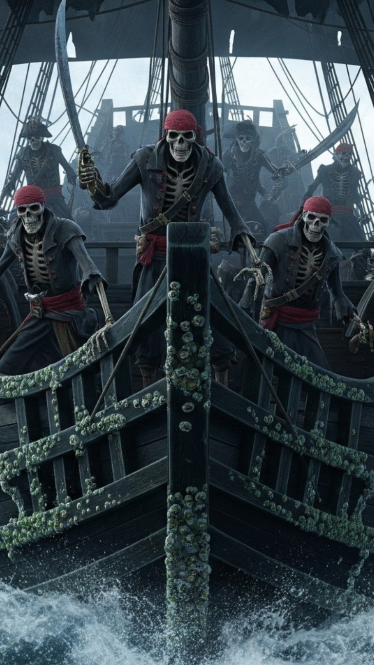 Haunted Pirate Ship Skeletons / Free UHD Wallpaper